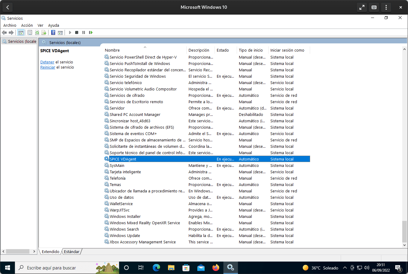 levantar un servicio en Windows